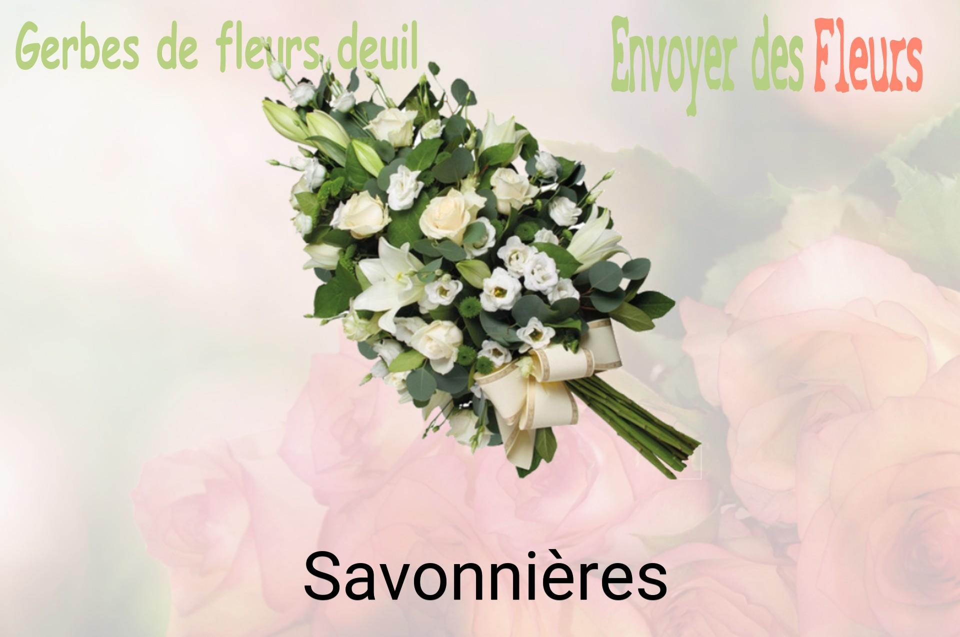 Gerbe de fleurs de deuil livrée à Savonnières
